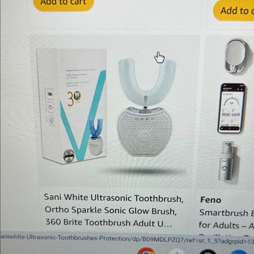 Sani White Ultrasonic Toothbrush - White